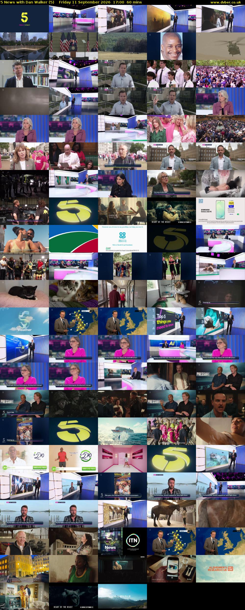 5 News with Dan Walker (5) Friday 11 September 2026 17:00 - 18:00