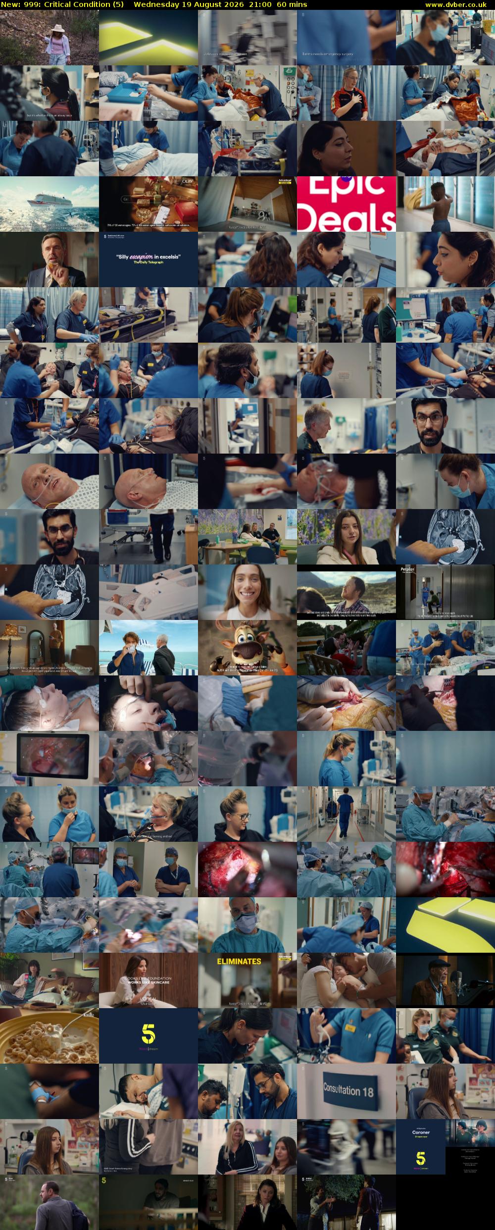 999: Critical Condition (5) Wednesday 19 August 2026 21:00 - 22:00