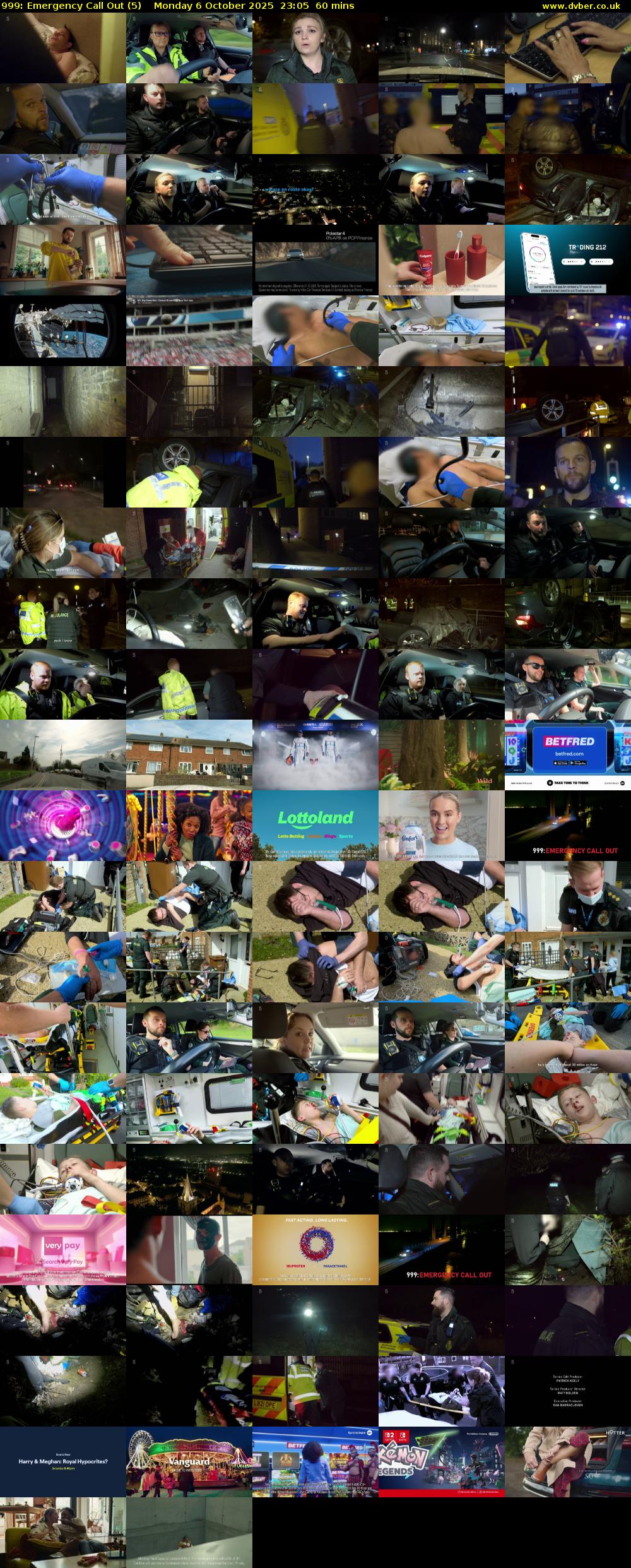 999: Emergency Call Out (5) Monday 6 October 2025 23:05 - 00:05