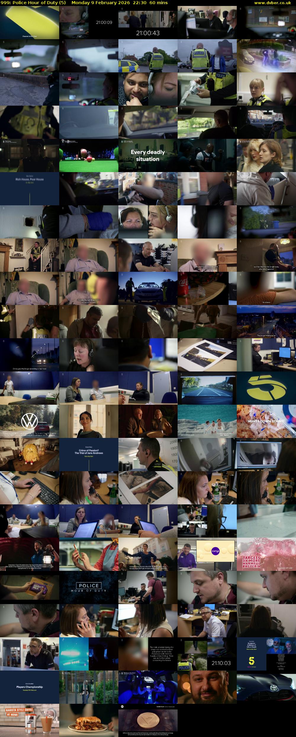 999: Police Hour of Duty (5) Monday 9 February 2026 22:30 - 23:30