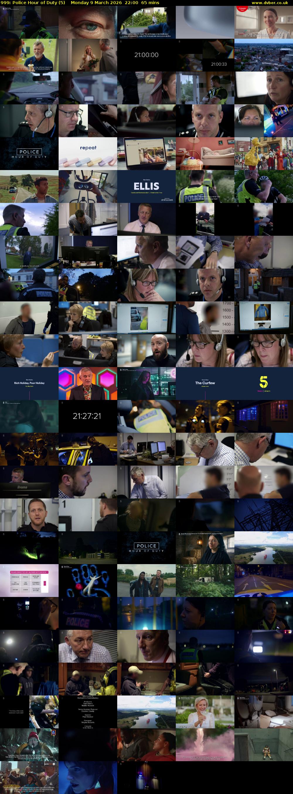999: Police Hour of Duty (5) Monday 9 March 2026 22:00 - 23:05
