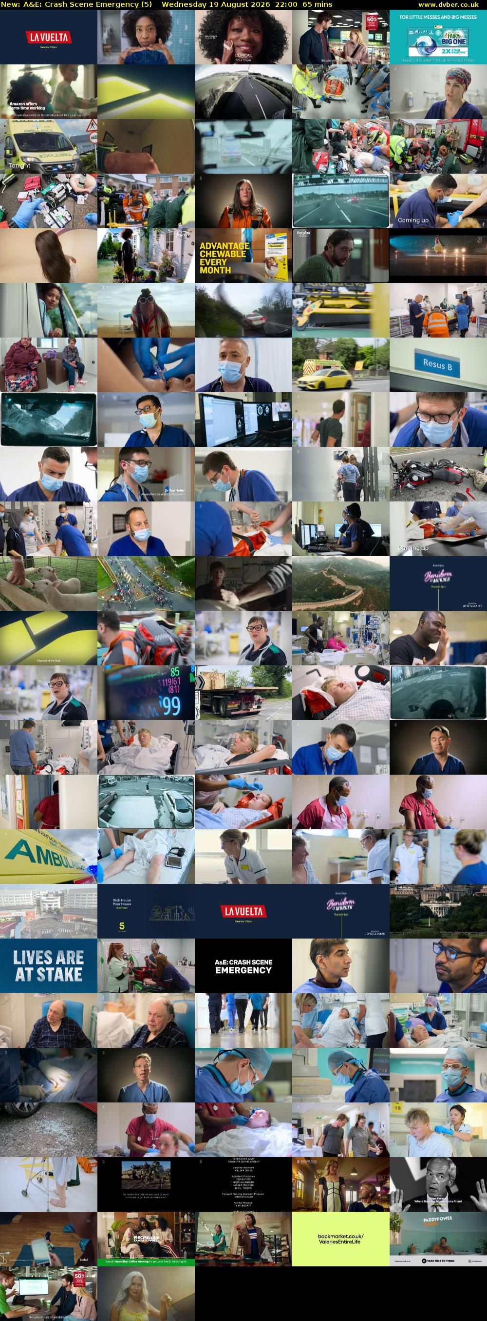 A&E: Crash Scene Emergency (5) Wednesday 19 August 2026 22:00 - 23:05