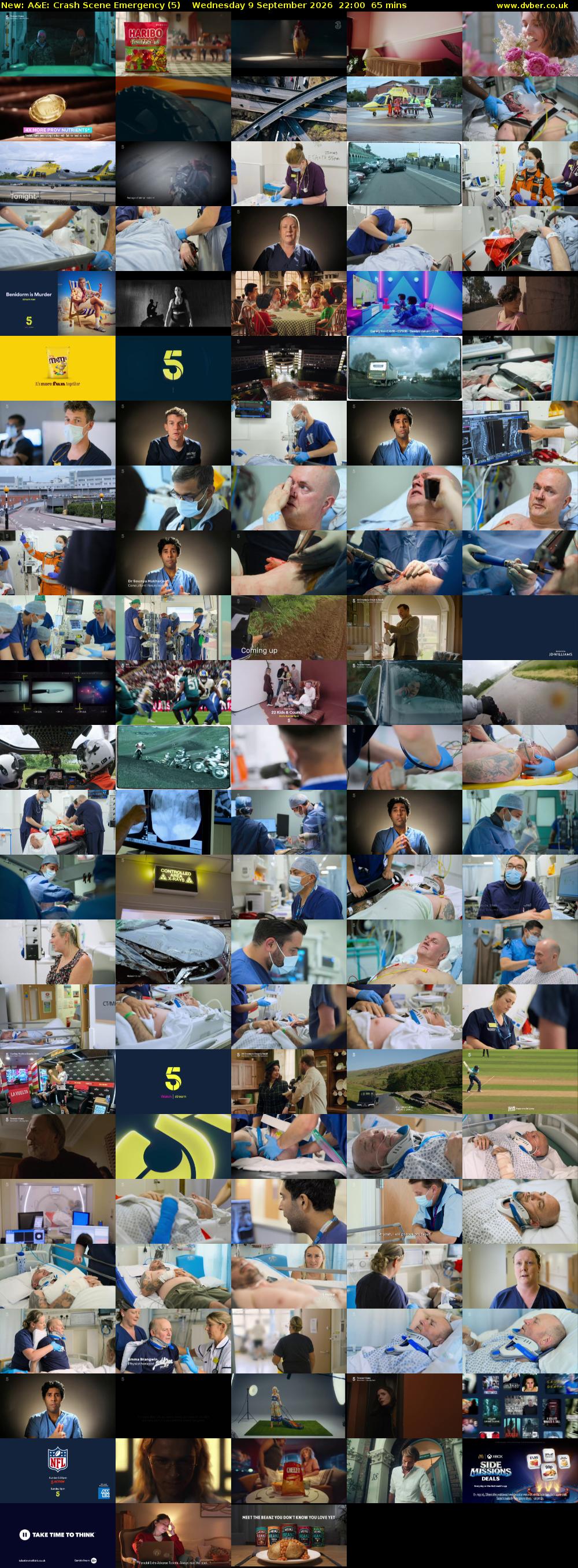 A&E: Crash Scene Emergency (5) Wednesday 9 September 2026 22:00 - 23:05
