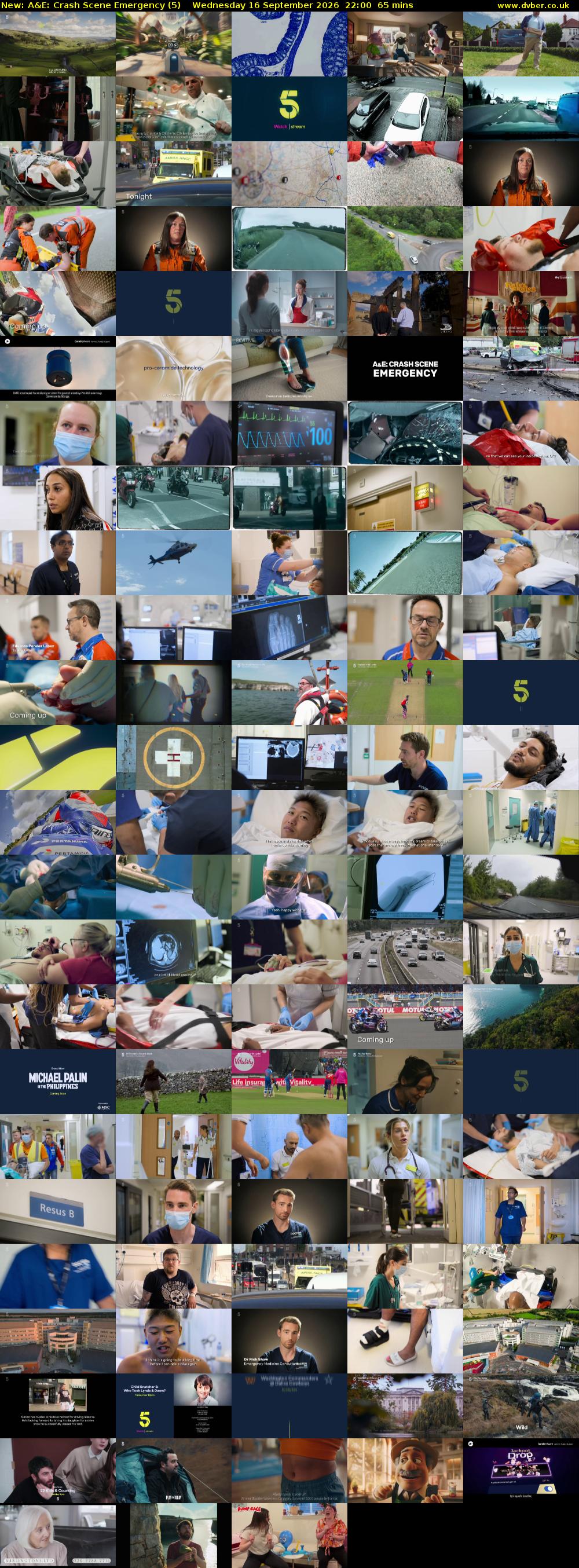 A&E: Crash Scene Emergency (5) Wednesday 16 September 2026 22:00 - 23:05