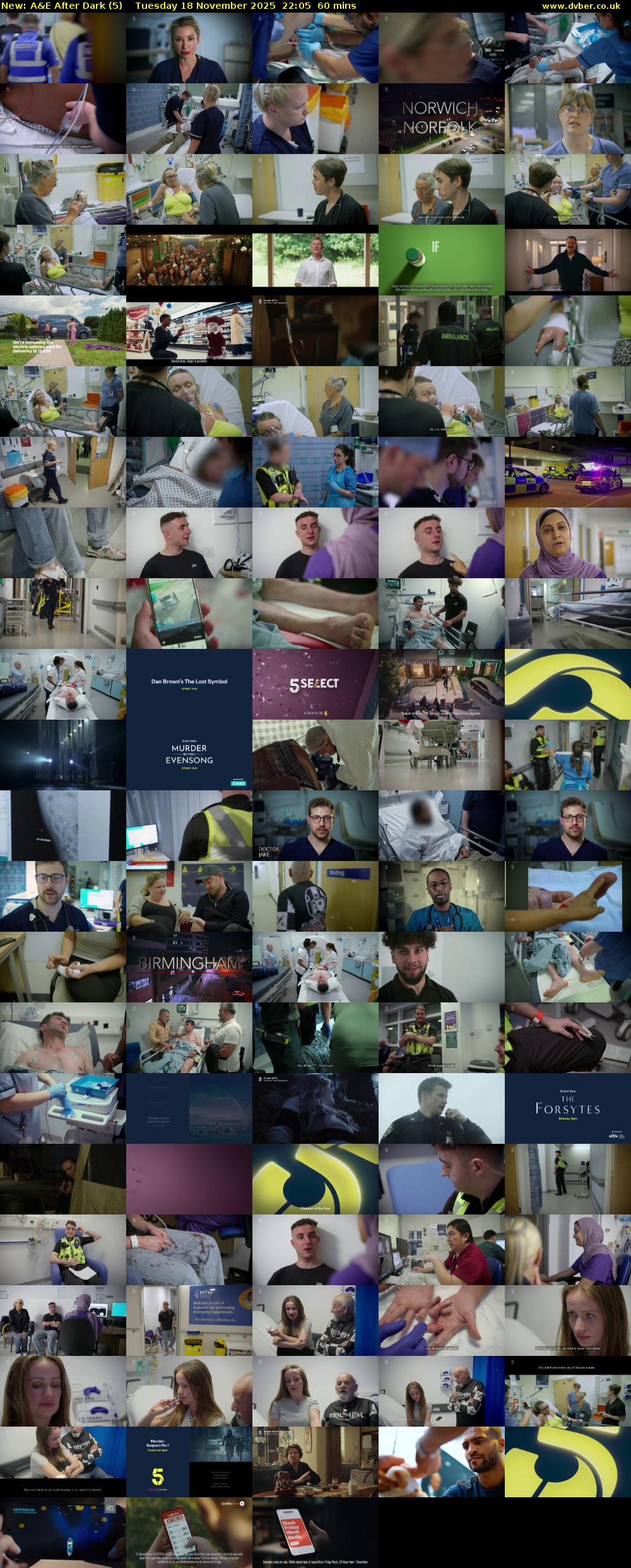 A&E After Dark (5) Tuesday 18 November 2025 22:05 - 23:05