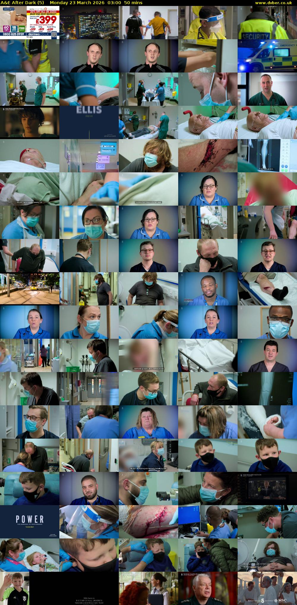 A&E After Dark (5) Monday 23 March 2026 03:00 - 03:50