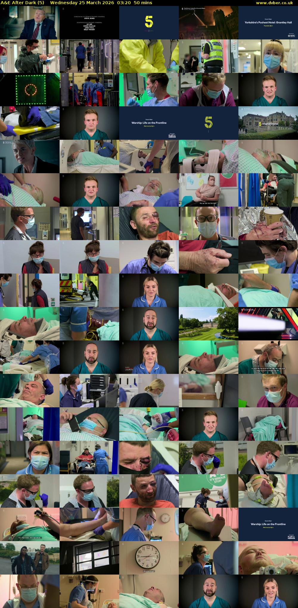 A&E After Dark (5) Wednesday 25 March 2026 03:20 - 04:10