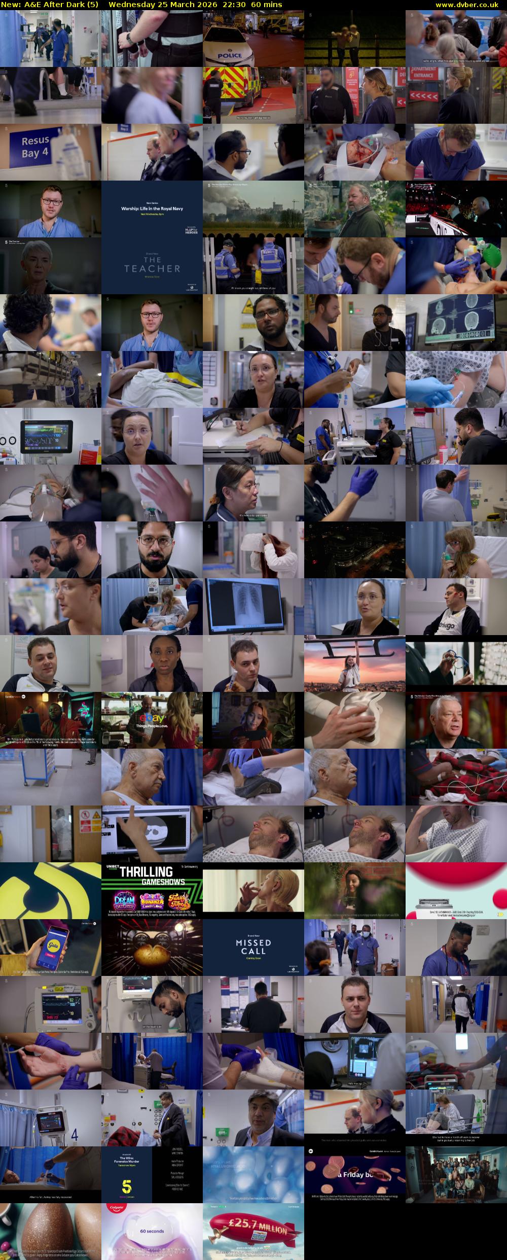 A&E After Dark (5) Wednesday 25 March 2026 22:30 - 23:30