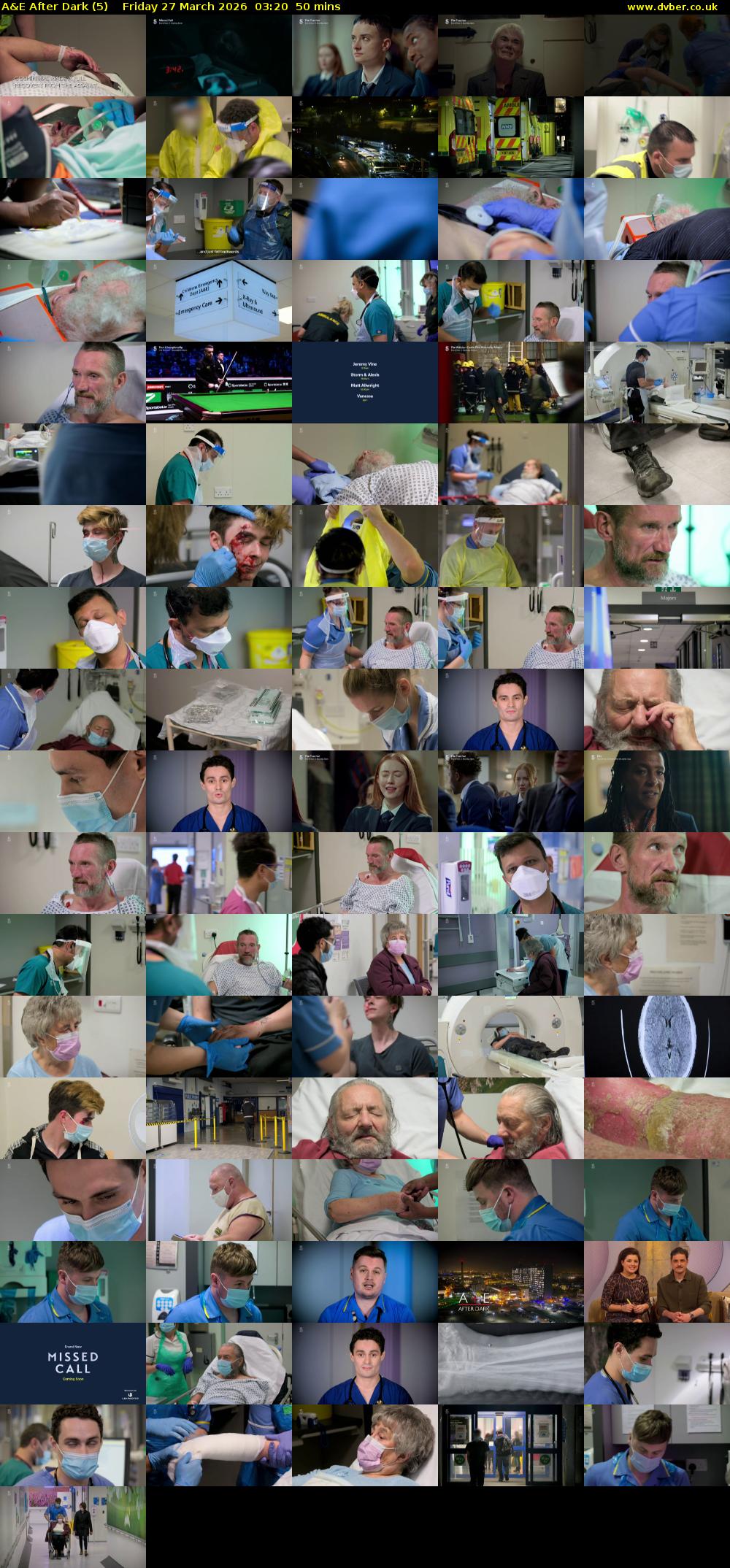 A&E After Dark (5) Friday 27 March 2026 03:20 - 04:10