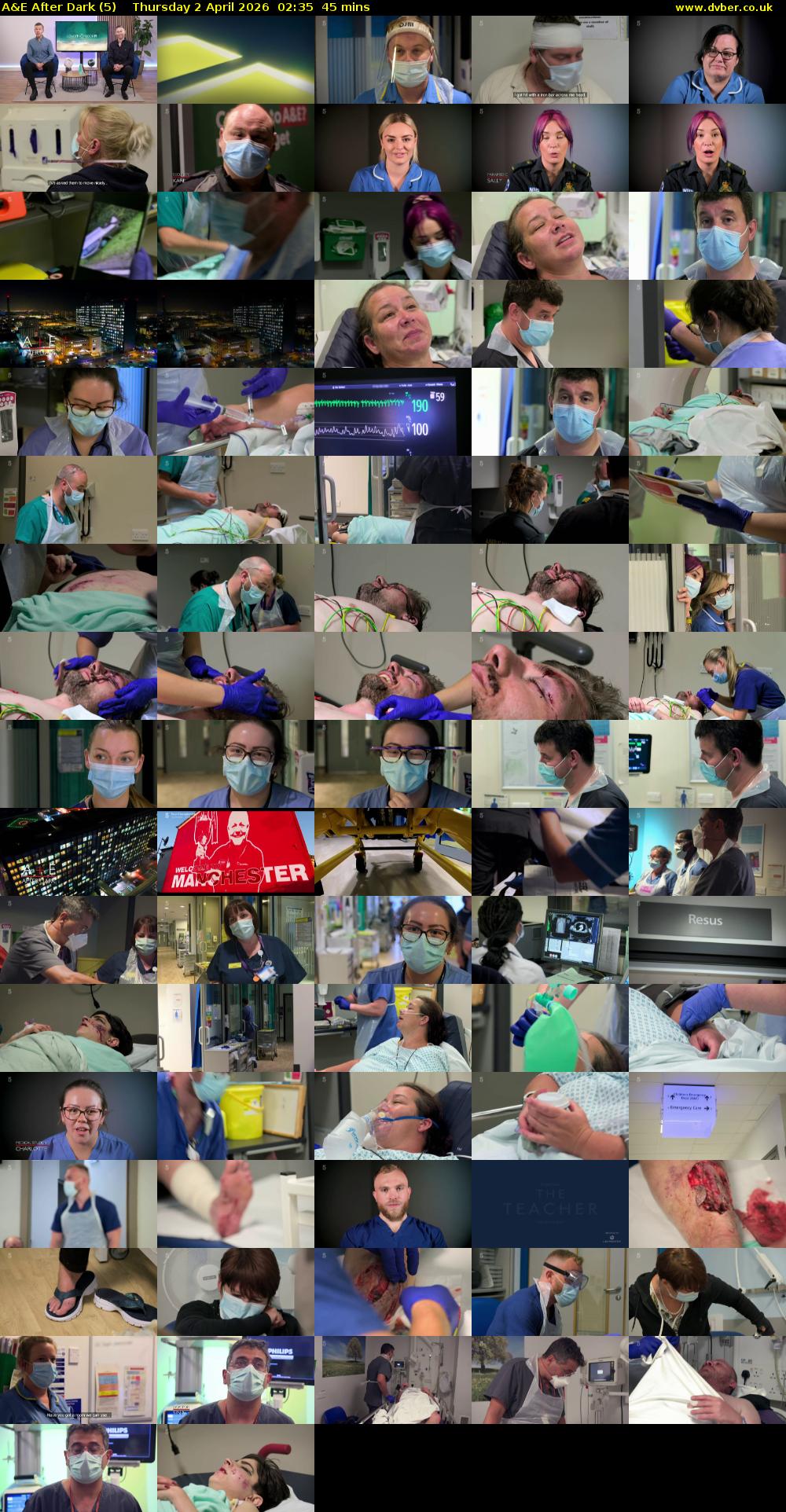 A&E After Dark (5) Thursday 2 April 2026 02:35 - 03:20