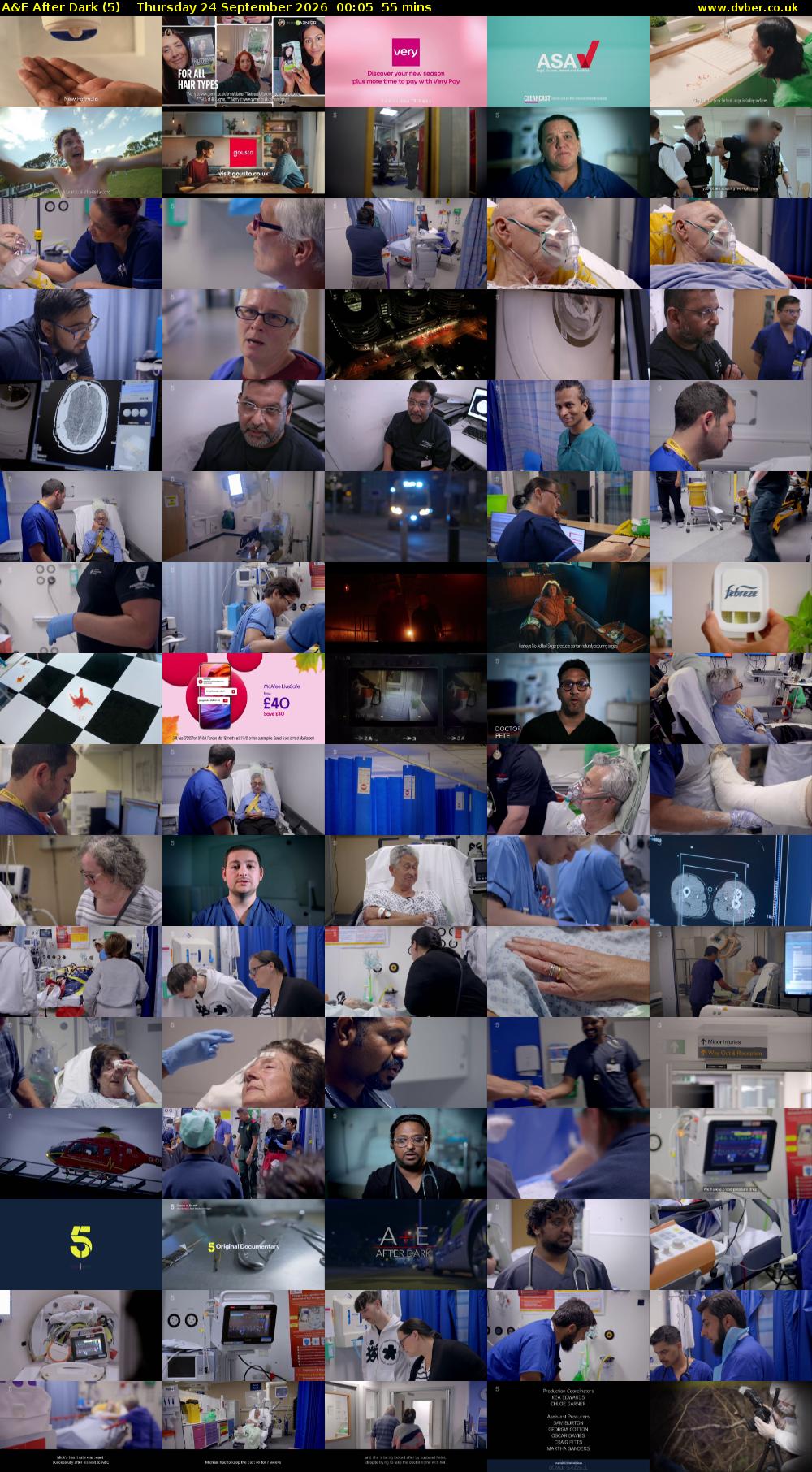 A&E After Dark (5) Thursday 24 September 2026 00:05 - 01:00