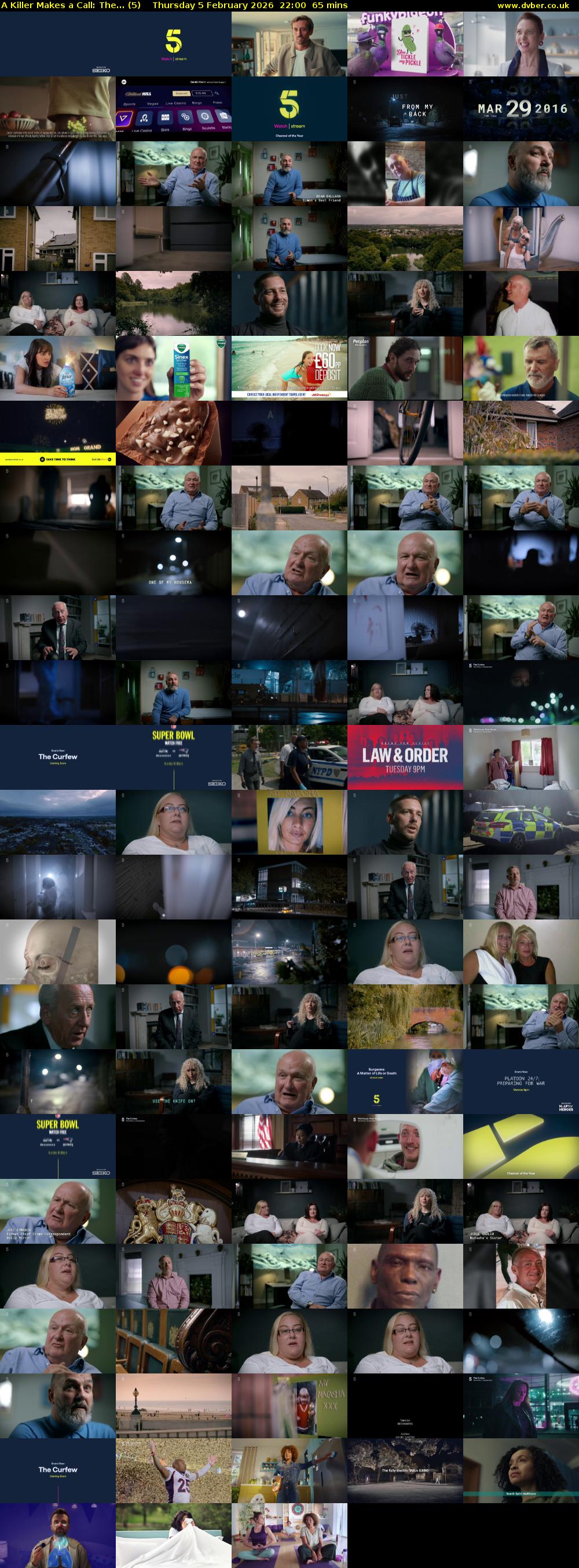 A Killer Makes a Call: The... (5) Thursday 5 February 2026 22:00 - 23:05