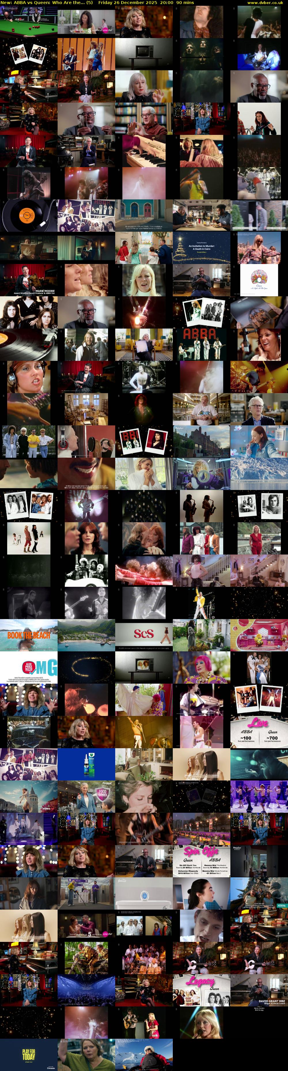 ABBA vs Queen: Who Are the... (5) Friday 26 December 2025 20:00 - 21:30