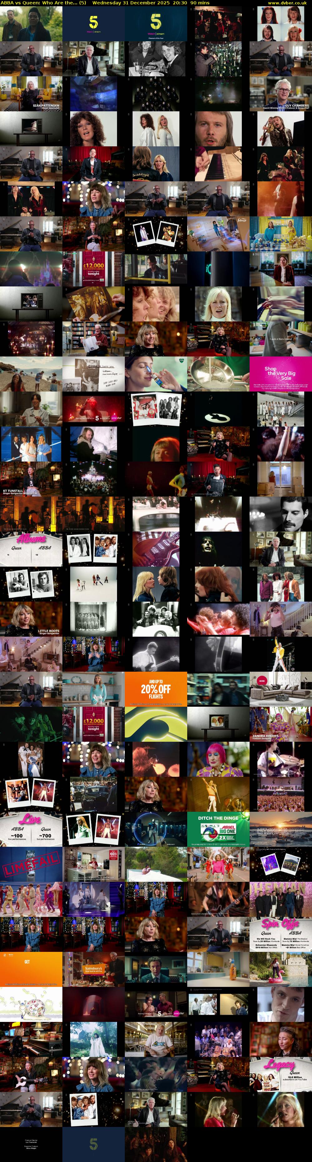 ABBA vs Queen: Who Are the... (5) Wednesday 31 December 2025 20:30 - 22:00