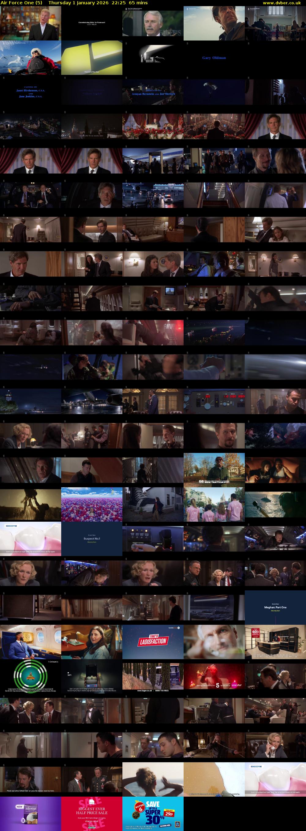 Air Force One (5) Thursday 1 January 2026 22:25 - 23:30