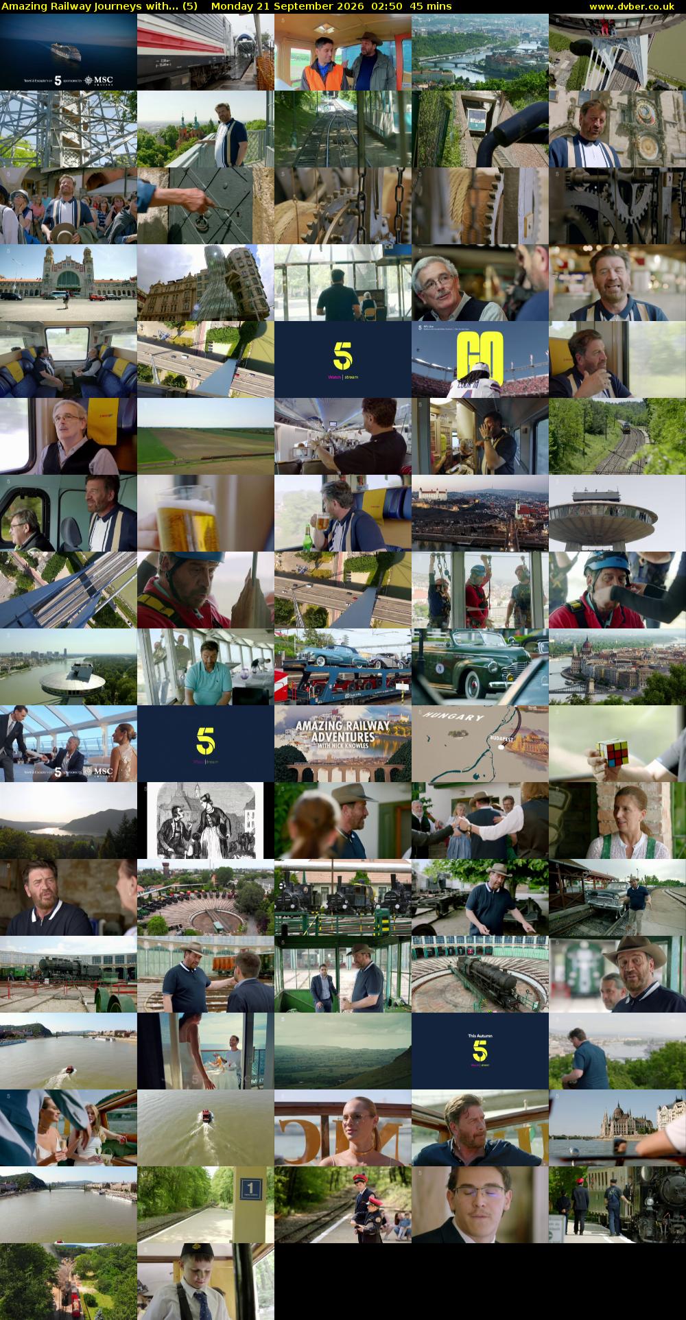 Amazing Railway Journeys with... (5) Monday 21 September 2026 02:50 - 03:35