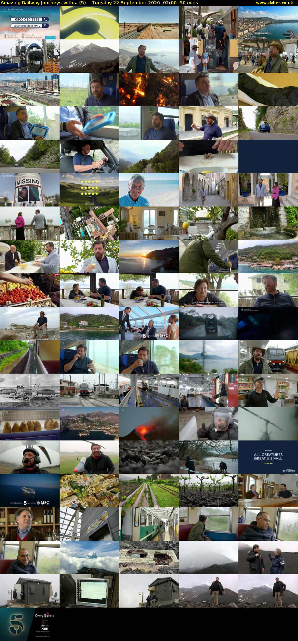 Amazing Railway Journeys with... (5) Tuesday 22 September 2026 02:00 - 02:50