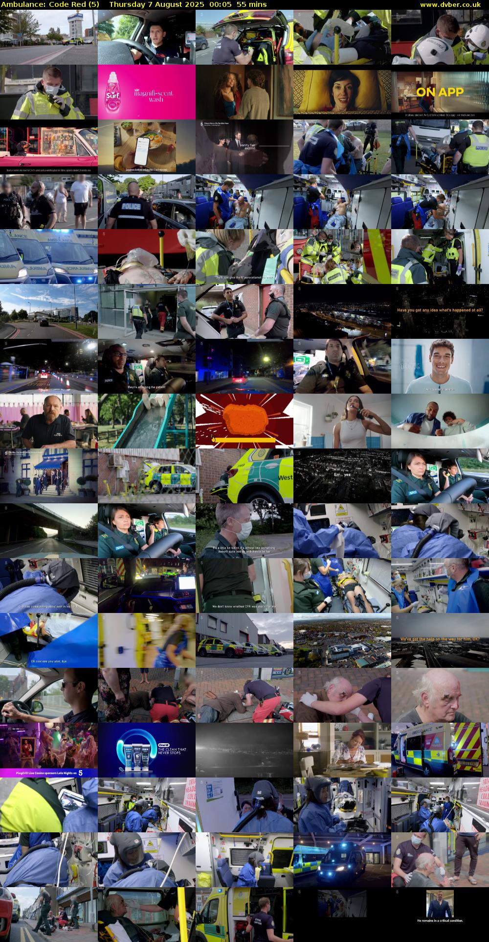 Ambulance: Code Red (5) Thursday 7 August 2025 00:05 - 01:00