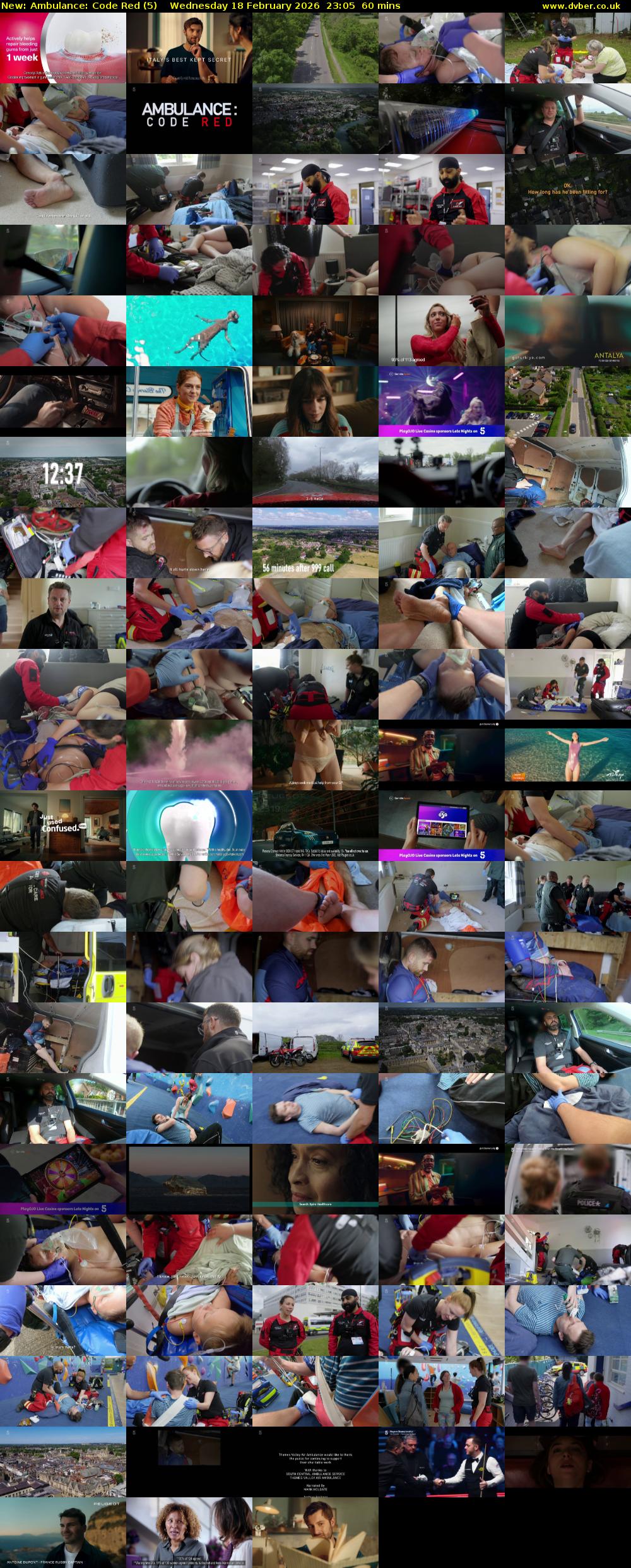 Ambulance: Code Red (5) Wednesday 18 February 2026 23:05 - 00:05