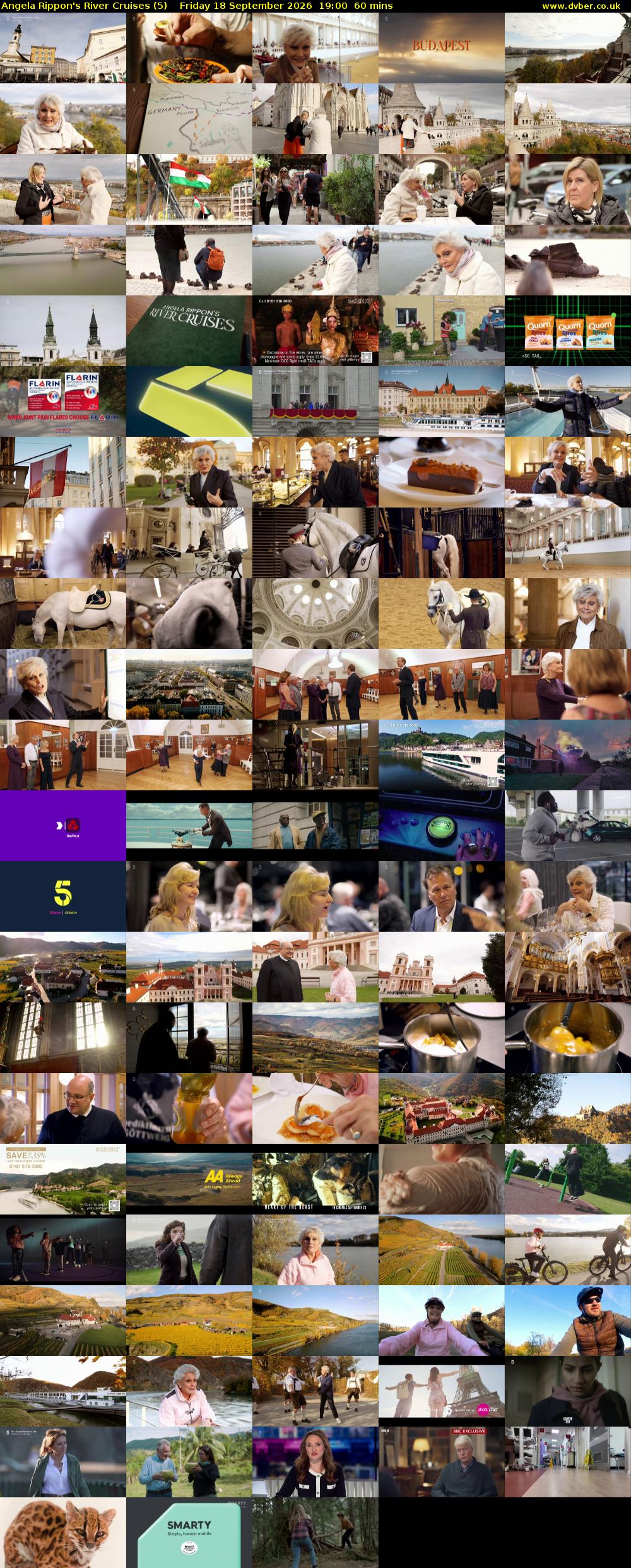 Angela Rippon's River Cruises (5) Friday 18 September 2026 19:00 - 20:00