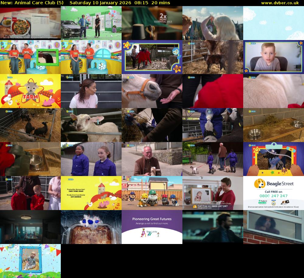 Animal Care Club (5) Saturday 10 January 2026 08:15 - 08:35