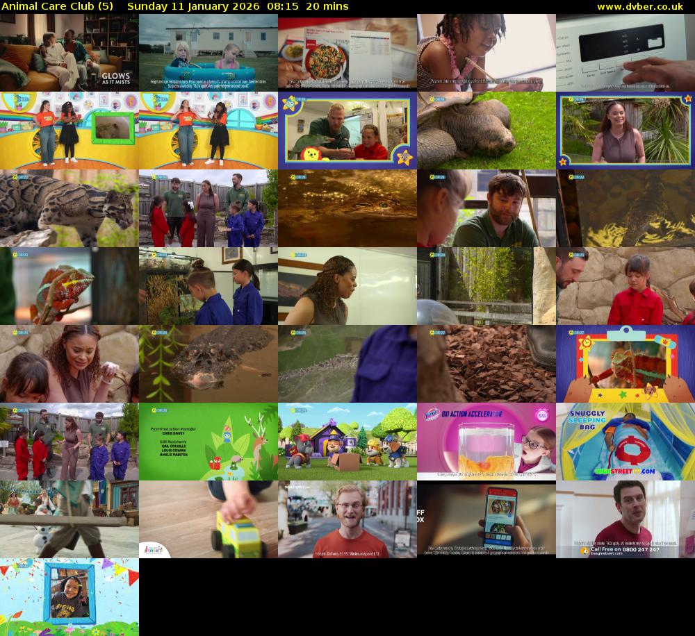 Animal Care Club (5) Sunday 11 January 2026 08:15 - 08:35