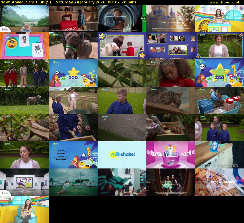 Animal Care Club (5) Saturday 24 January 2026 08:15 - 08:35