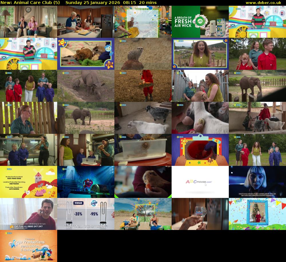 Animal Care Club (5) Sunday 25 January 2026 08:15 - 08:35