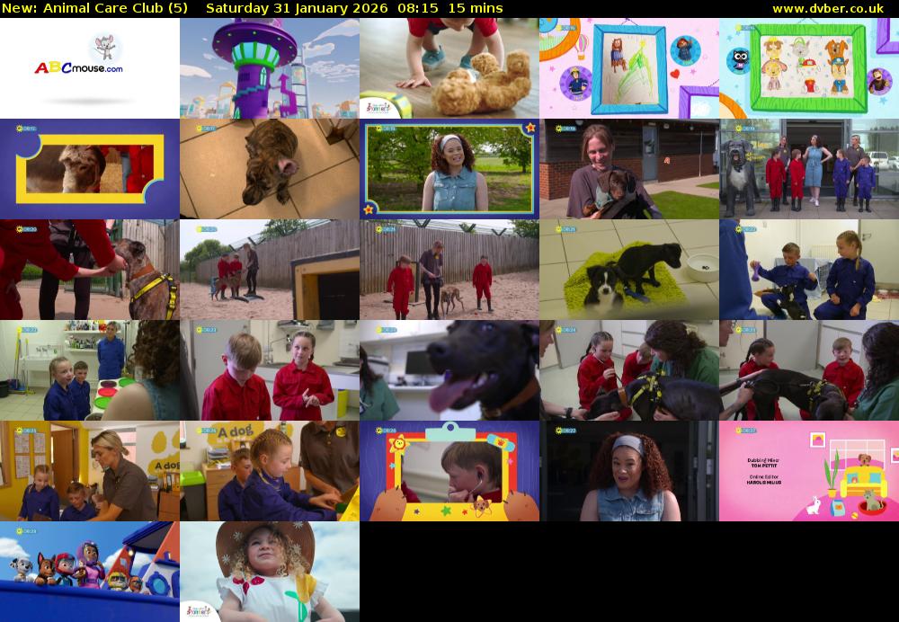 Animal Care Club (5) Saturday 31 January 2026 08:15 - 08:30