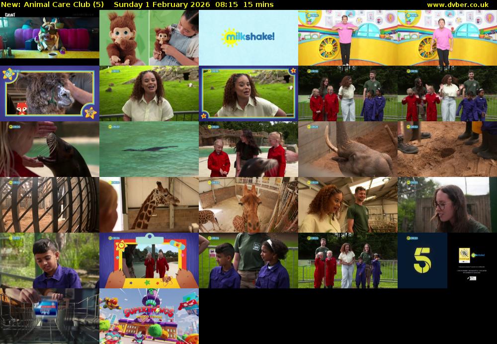 Animal Care Club (5) Sunday 1 February 2026 08:15 - 08:30