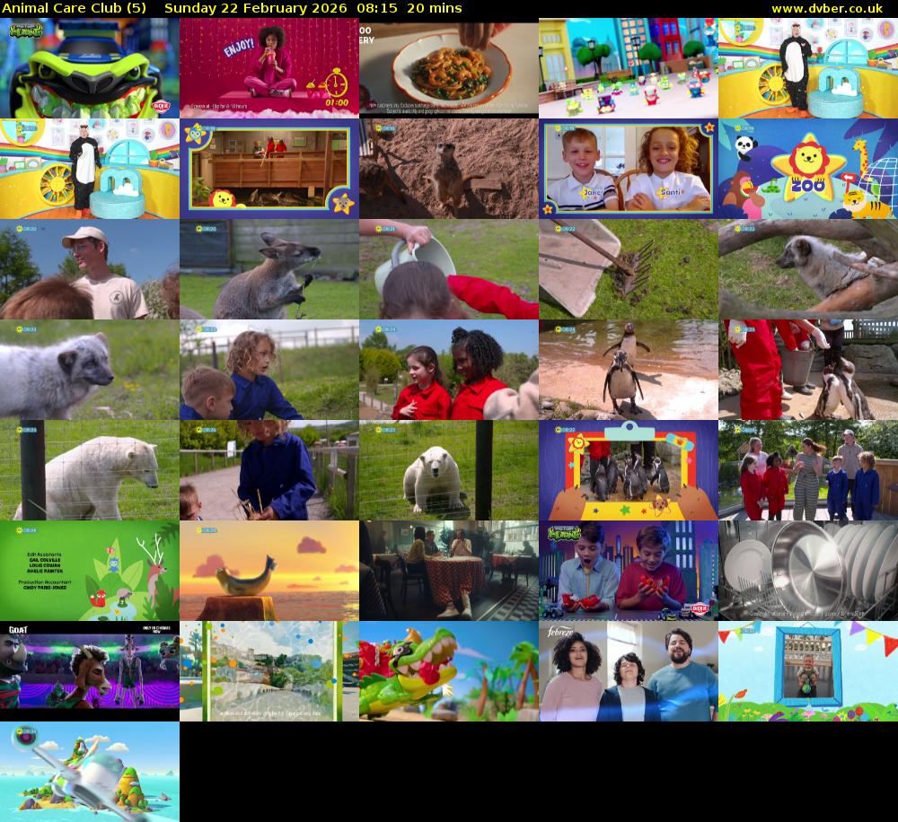 Animal Care Club (5) Sunday 22 February 2026 08:15 - 08:35