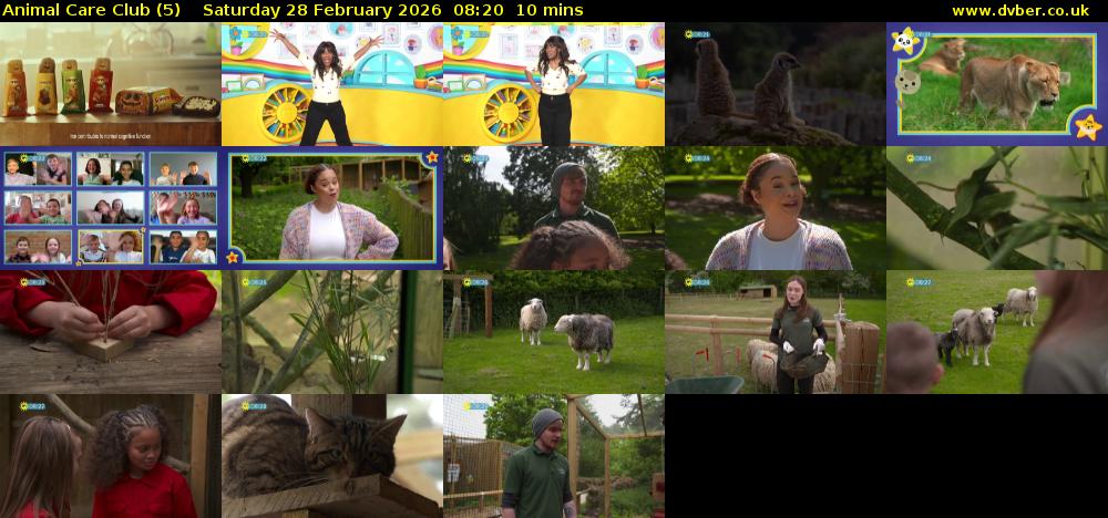 Animal Care Club (5) Saturday 28 February 2026 08:20 - 08:30