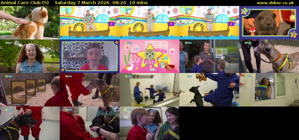 Animal Care Club (5) Saturday 7 March 2026 08:20 - 08:30