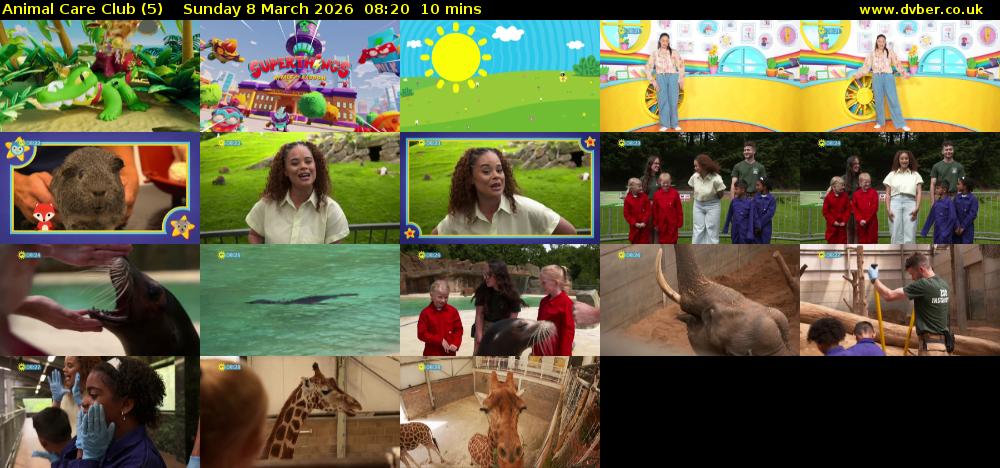 Animal Care Club (5) Sunday 8 March 2026 08:20 - 08:30