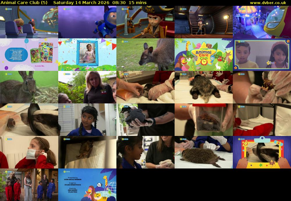 Animal Care Club (5) Saturday 14 March 2026 08:30 - 08:45