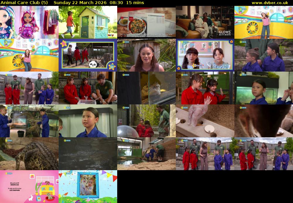 Animal Care Club (5) Sunday 22 March 2026 08:30 - 08:45