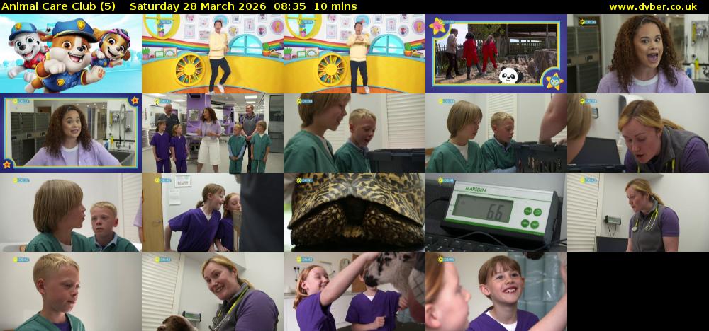 Animal Care Club (5) Saturday 28 March 2026 08:35 - 08:45