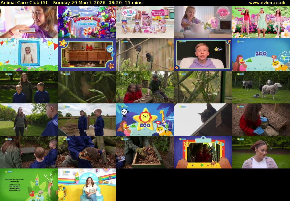 Animal Care Club (5) Sunday 29 March 2026 08:20 - 08:35