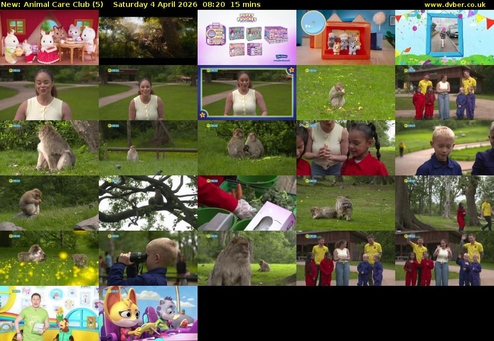 Animal Care Club (5) Saturday 4 April 2026 08:20 - 08:35