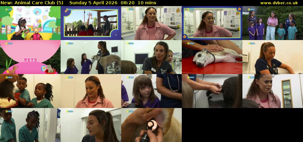 Animal Care Club (5) Sunday 5 April 2026 08:20 - 08:30