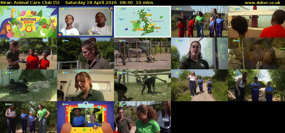 Animal Care Club (5) Saturday 18 April 2026 08:40 - 08:50