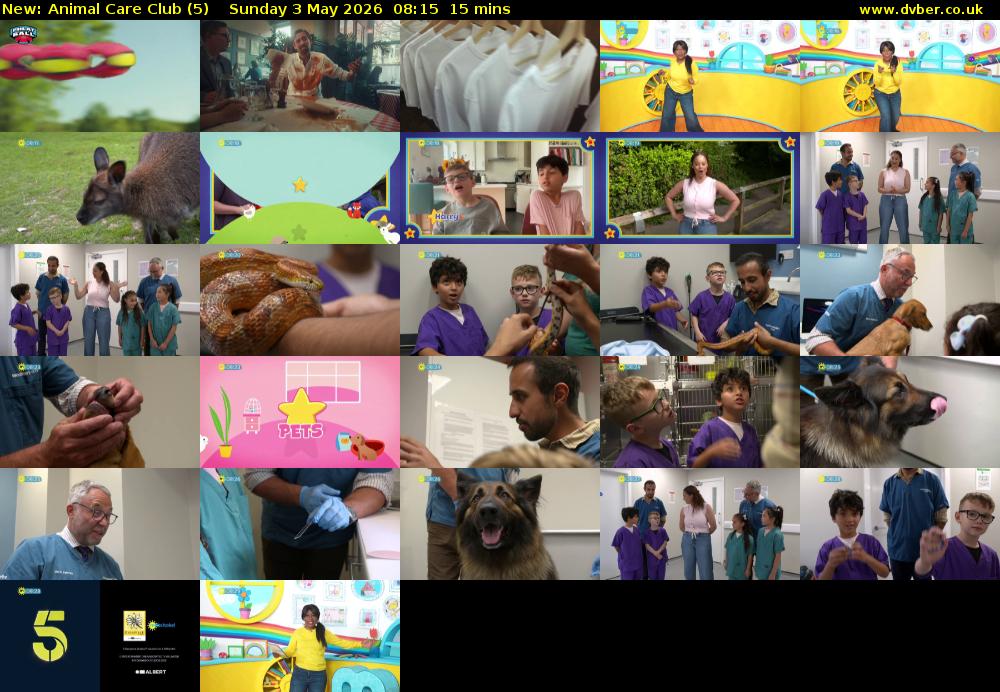 Animal Care Club (5) Sunday 3 May 2026 08:15 - 08:30