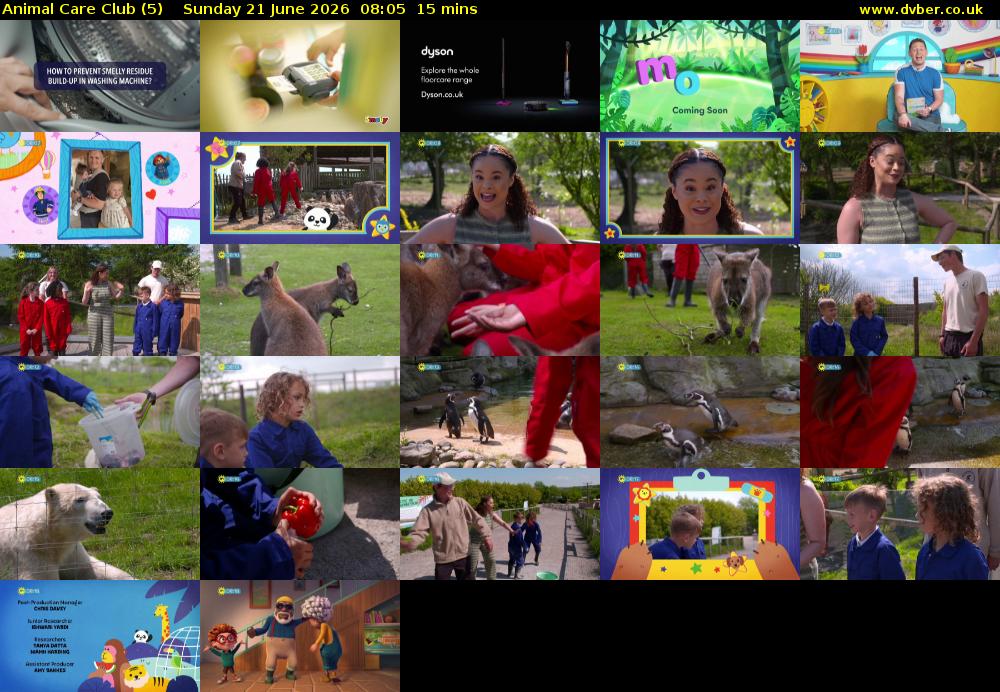 Animal Care Club (5) Sunday 21 June 2026 08:05 - 08:20