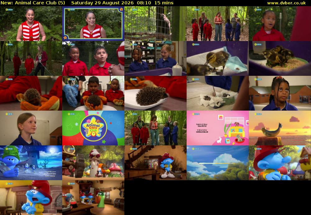 Animal Care Club (5) Saturday 29 August 2026 08:10 - 08:25