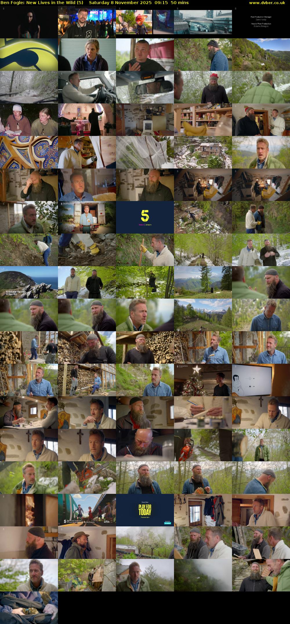 Ben Fogle: New Lives in the Wild (5) Saturday 8 November 2025 09:15 - 10:05