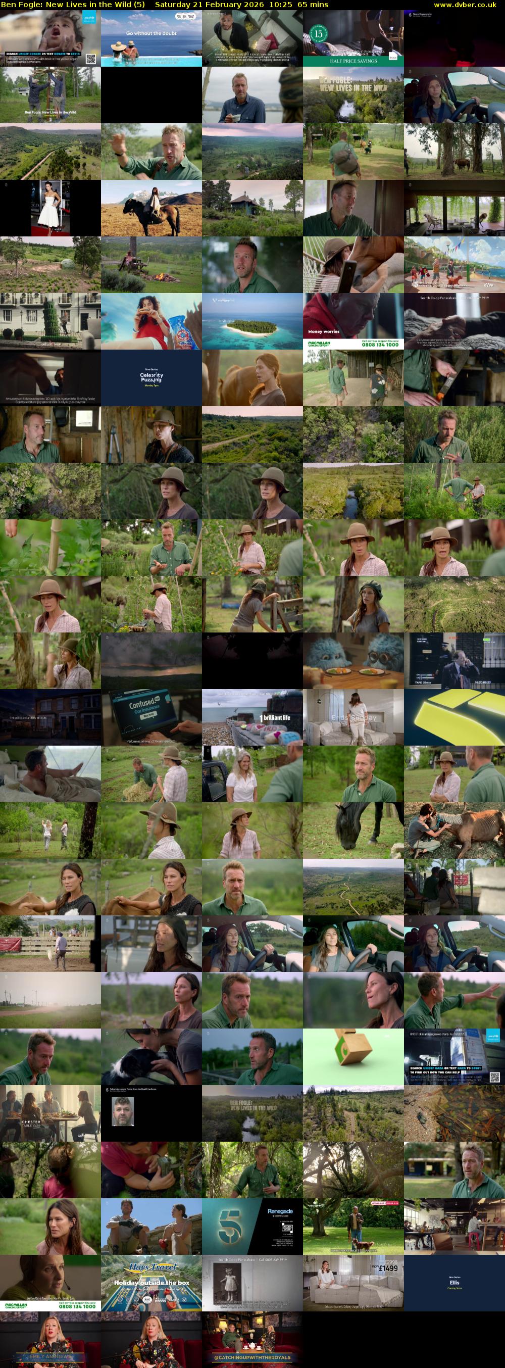 Ben Fogle: New Lives in the Wild (5) Saturday 21 February 2026 10:25 - 11:30