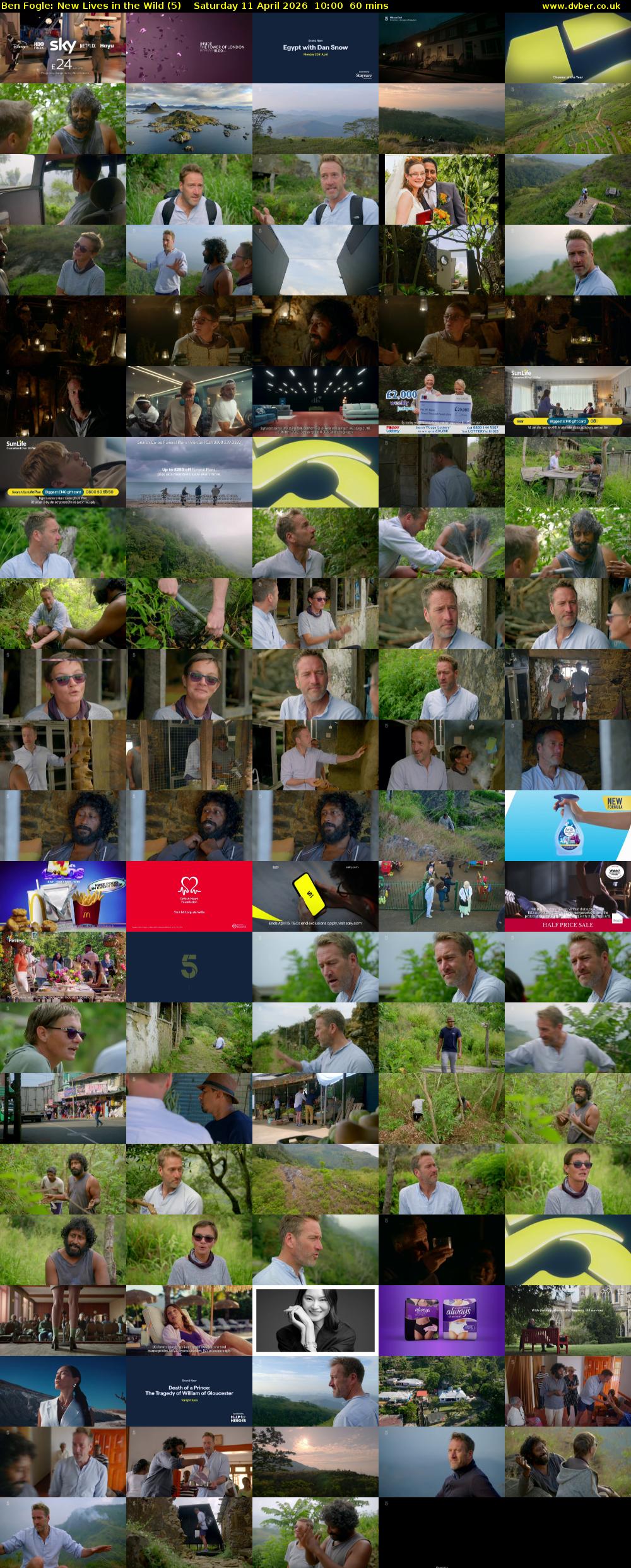 Ben Fogle: New Lives in the Wild (5) Saturday 11 April 2026 10:00 - 11:00