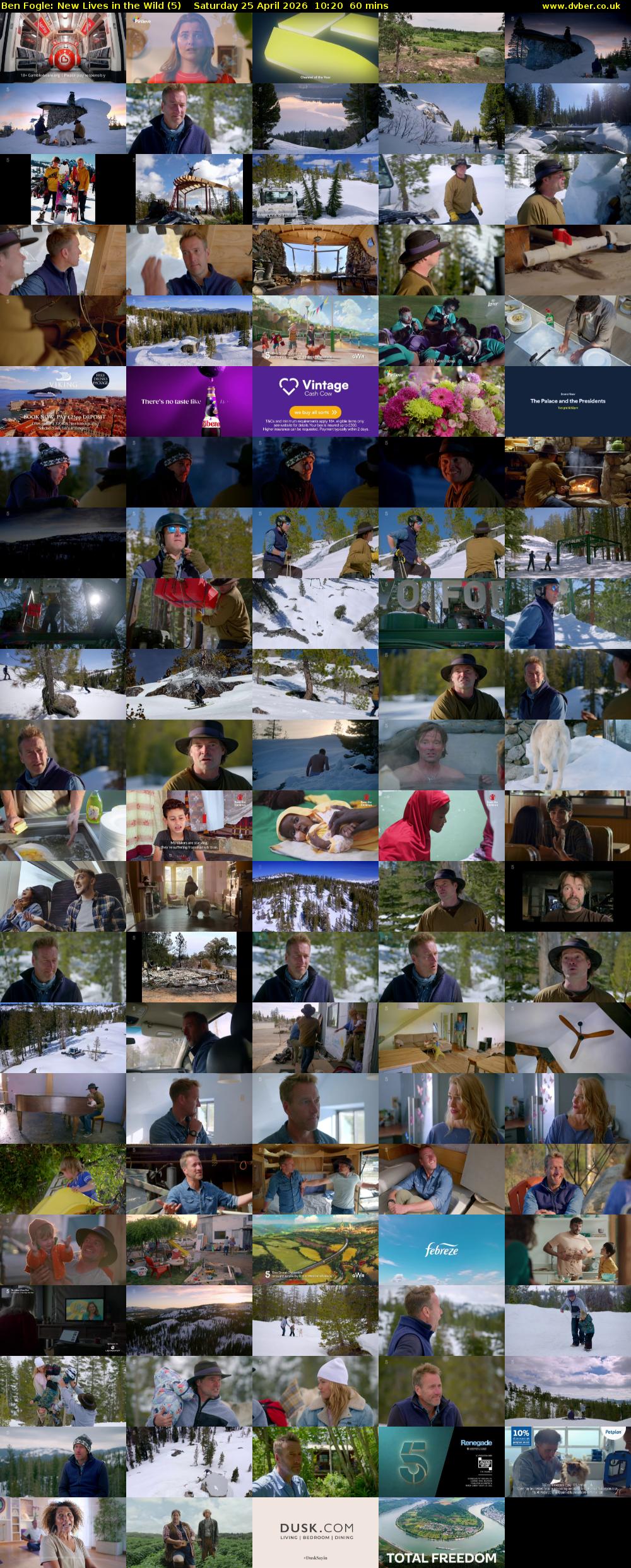 Ben Fogle: New Lives in the Wild (5) Saturday 25 April 2026 10:20 - 11:20