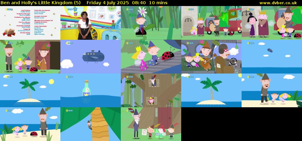 Ben and Holly's Little Kingdom (5) Friday 4 July 2025 08:40 - 08:50