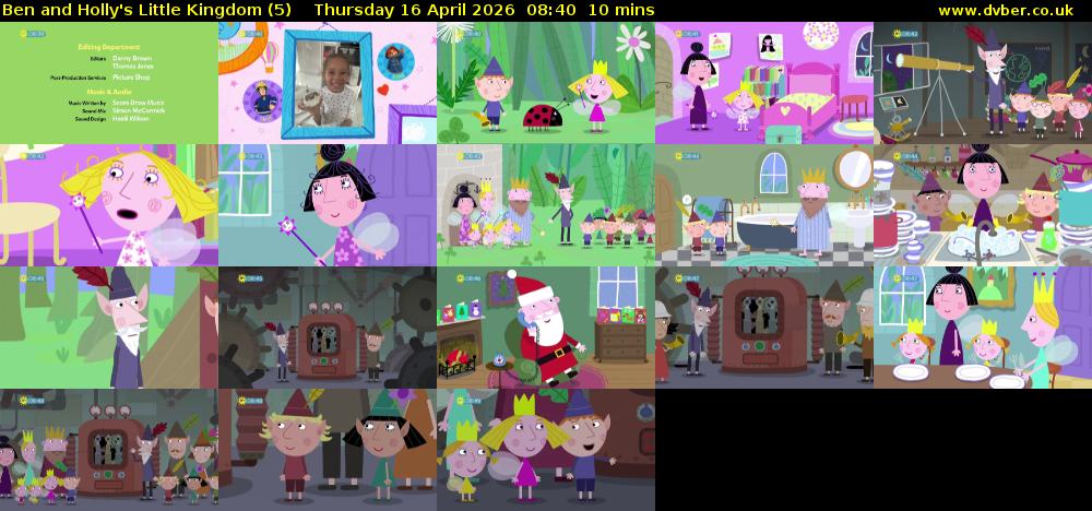 Ben and Holly's Little Kingdom (5) Thursday 16 April 2026 08:40 - 08:50